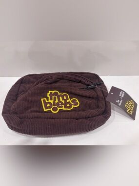 Tim Biebs x Justin Bieber Tim Hortons Brown Corduroy Crossbody Sling Bag NWT
